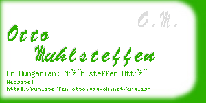 otto muhlsteffen business card